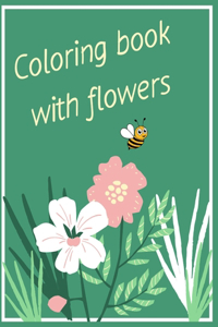 Coloring book with flowers