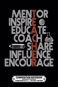 Mentor Inspire Educate Coach Share Influence Encourage Composition Notebook