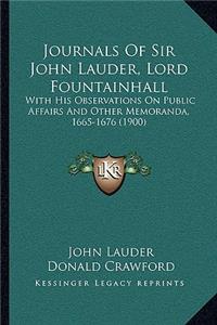 Journals Of Sir John Lauder, Lord Fountainhall