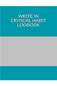 Write In Critical Habit Logbook