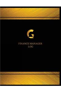 Finance Manager Log (Logbook, Journal - 125 pages, 8.5 x 11 inches)