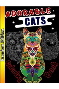 Adorable Cats Coloring Book