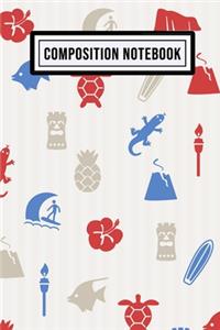 Hawaii Wide Ruled Composition Notebook