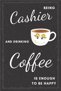 Cashier & Drinking Coffee Notebook
