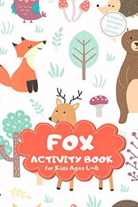 Fox Activity Book for Kids Ages 4-8 Stocking Stuffers Pocket Edition