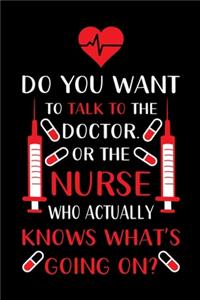 Do You Want To Talk To The Doctor. Or The Nurse Who Actually Knows What's Going On