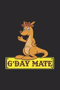 G'day mate: 6x9 Australia Gap Day - blank with numbers paper - notebook - notes