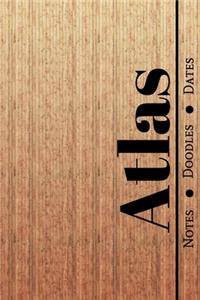 Manly Masculine Notebook with Personalized Monogram Atlas