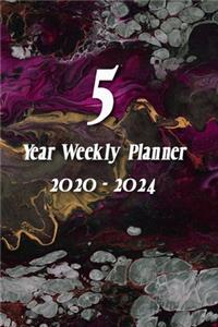 5 Year Weekly Planner 2020 - 2024