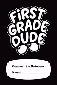 First Grade Composition Notebook For Boys 120 Pages College Wide Ruled