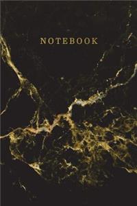 Notebook: Marble + Gold Quad Ruled 5 X 5 (.20