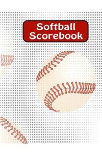 Softball Scorebook: Large Softball/ Baseball Scorebook: Side by Side Softball Scoring of 50 Games