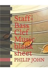 Staff-Bass Clef Music blank sheet