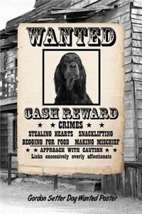 Gordon Setter Dog Wanted Poster