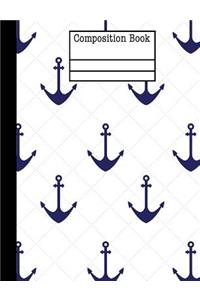 Anchor Nautical Composition Notebook - Graph Paper - 5x5 Grid