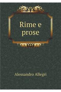 Rime e prose