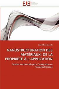 Nanostructuration Des Mat�riaux