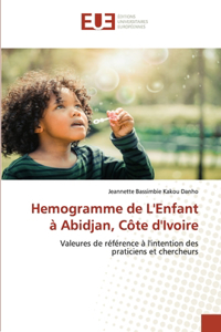Hemogramme de L'Enfant à Abidjan, Côte d'Ivoire