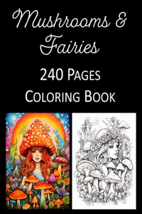 Mushrooms and Fairies Coloring Book