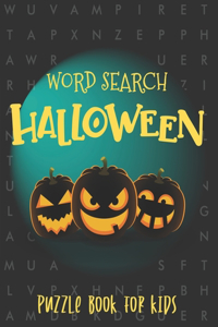 Halloween Word Search Puzzle Book For Kids