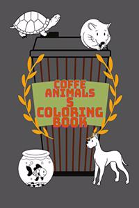 Coffe Animals Coloring Book