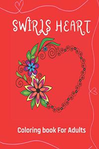 Swirls Heart Coloring Book For Adults