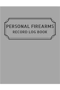 Personal Firearms Record Log Book