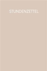 Stundenzettel: Wöchentlich Stundenzettel zum Ausfüllen für 2 Jahre - Motiv: Nude