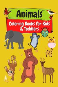 Animals Coloring Books for Kids & Toddlers