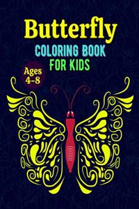 Butterfly Coloring Book For Kids Ages 4-8