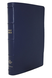 Nkjv, Thinline Reference Bible, Large Print, Premium Goatskin Leather, Blue, Premier Collection, Comfort Print