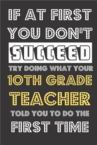 If At First You Don't Succeed Try Doing What Your 10th Grade Teacher Told You To Do The First Time