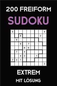 200 Freiform Sudoku Extrem Mit Lösung