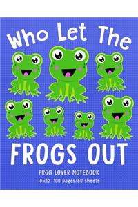 WHO LET THE FROGS OUT Frog Lover Notebook