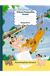 Primary Composition Journal Grades K-2 Handwriting Paper Notebook