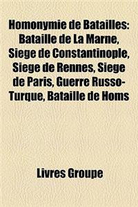 Homonymie de Batailles