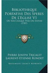 Bibliotheque Portative Des Speres De L'Eglise V1