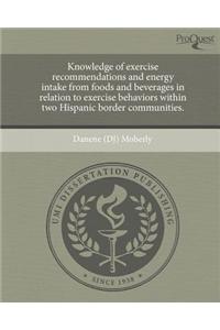 Knowledge of Exercise Recommendations and Energy Intake from Foods and Beverages in Relation to Exercise Behaviors Within Two Hispanic Border Communit