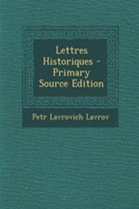 Lettres Historiques