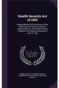 Health Security Act of 1993