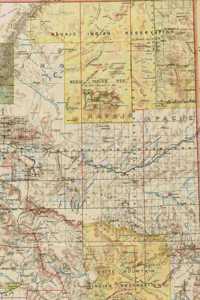 Arizona Vintage Map Field Journal Notebook, 50 pages/25 sheets, 4x6