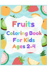 Fruits Coloring Book for Kids