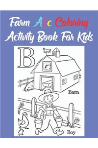 Farm Abc Coloring Activity Book For Kids