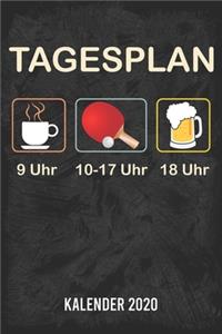 Tagesplan Tischtennis Kalender 2020
