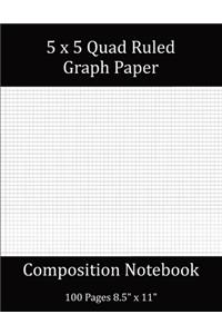 5x5 Quad Ruled Graph Paper Composition Notebook 100 Pages 8