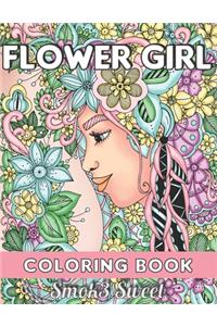 Flower Girl Coloring Book