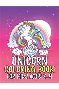 Unicorn Coloring Book for Kids Ages 2-4