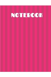 Notebook - Vector Pink Designed Cover - Blank Lined Journal