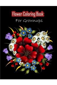 Flower Coloring Book for Grownups
