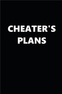 2020 Weekly Planner Funny Theme Cheater's Plans Black White 134 Pages